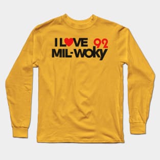 92 WOKY Love Milwaukee Defunct Radio Station Long Sleeve T-Shirt